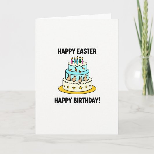 Festive Celebration Cake Card Kaart (Voorkant)