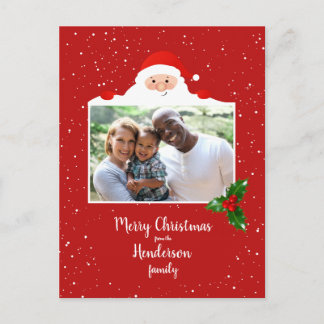 Festive Cheeky Santa - Aangepaste foto - Gepersona Briefkaart
