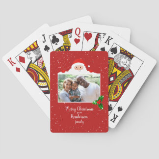 Festive Cheeky Santa - Aangepaste foto - Gepersona Pokerkaarten