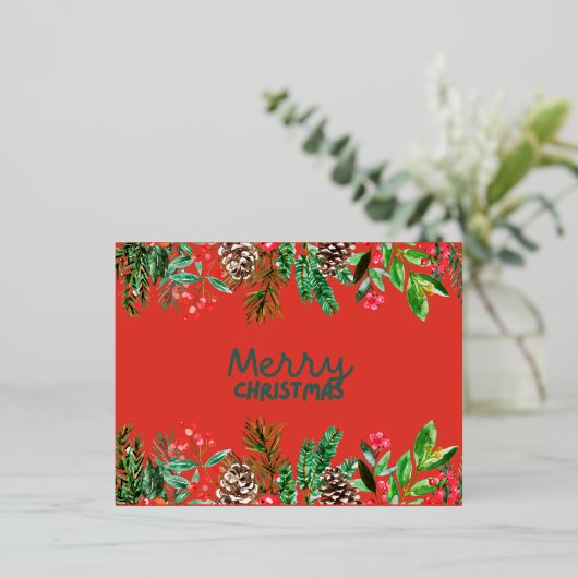 Festive Cheer Await : Carte postale de Noël (Debout devant)