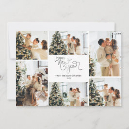 Festive Cheers | Elegant Happy New Year 6 Photo Feestdagenkaart