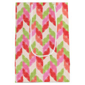 Festive chevron Gift Bag Medium Cadeauzakje (Achterkant)