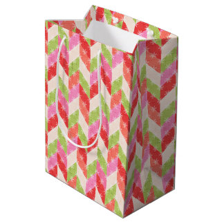 Festive chevron Gift Bag Medium Cadeauzakje