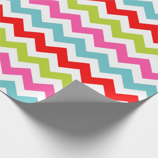 Festive Chevron Pattern – Retro Holiday Stripes Cadeaupapier (Hoek)