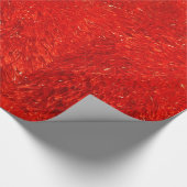 Festive Chic Bright Red Color Patroon Cadeaupapier (Hoek)