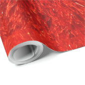 Festive Chic Bright Red Color Patroon Cadeaupapier (Rol Hoek)
