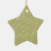 Festive Chic Gold Glitter Background Voeg tekst to Keramisch Ornament (Rechts)