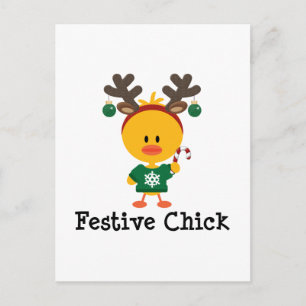 Festive Chick Briefkaart