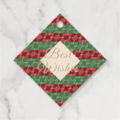 Festive Christmas Argyle Pattern Bedankjes Labels (Voorkant)