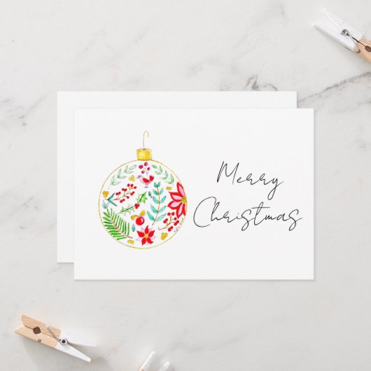 Festive Christmas Ball  Kaart (Voorkant / Achterkant in situ)
