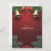Festive Christmas Bells and Ornaments design Aankondiging (Voorkant)