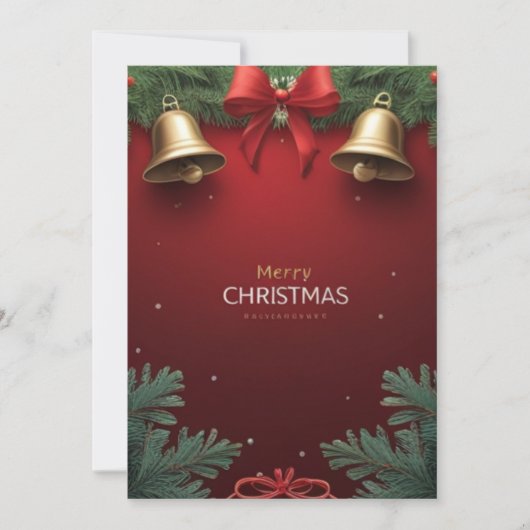 Festive Christmas Bells and Ornaments design Aankondiging (Voorkant)
