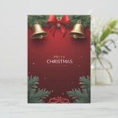 Festive Christmas Bells and Ornaments design Aankondiging (Staand voorkant)