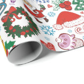 Festive Christmas Cadeaupapier (Rol Hoek)