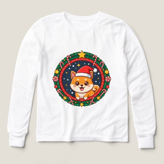 Festive Christmas Cartoon Dog (Motif recto)