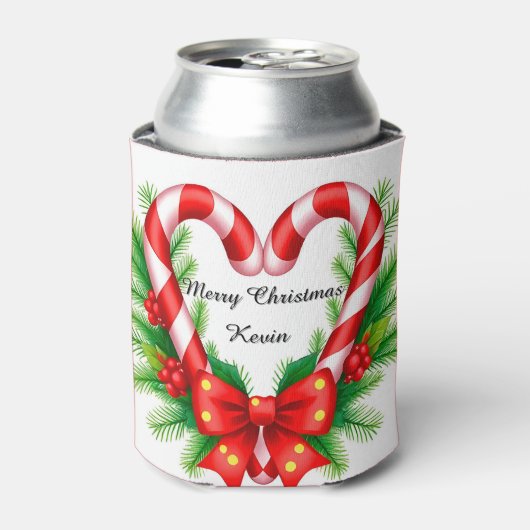 Festive Christmas Decor with Candy Canes Blikjeskoeler (Blikje Voorkant)