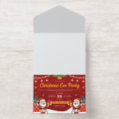 Festive Christmas Eve Party Invitation with Santa  (Intérieur)