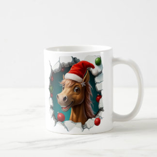 Festive Christmas Featuring Cheerful Horse Design Koffiemok