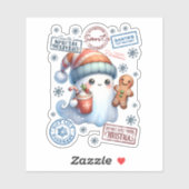 Festive Christmas Ghost Sticker (Feuille)