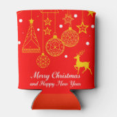 Festive Christmas Graphic With Ornaments Blikjeskoeler (Achterkant)