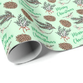 Festive Christmas Holiday Custom Cadeaupapier (Rol Hoek)