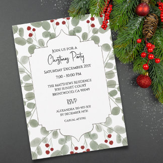 Festive Christmas Holiday Party Custom  Kaart
