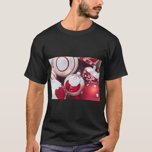 Festive Christmas Joy Art Tee T-shirt (Voorkant)