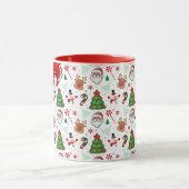 Festive Christmas Mug – Santa & Reindeer (Centre)