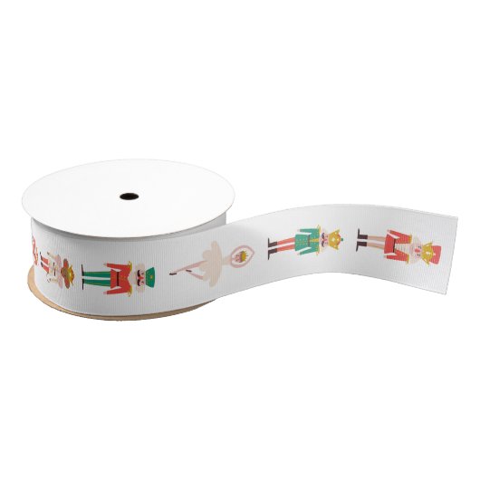 Festive Christmas Nutcracker Ballerina  Grosgrain Lint (Spoel)