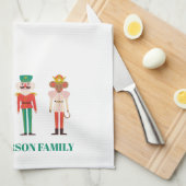 Festive Christmas Nutcracker Ballerina  Theedoek (Quarter Fold)