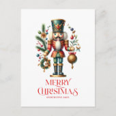 Festive Christmas Nutcracker Custom Photo Briefkaart (Voorkant)