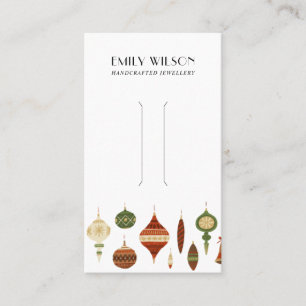 FESTIVE CHRISTMAS ORNAMENT HAIR CLIP DISPLAY CARD VISITEKAARTJE