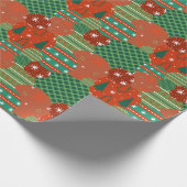 Festive Christmas Ornaments Cadeaupapier (Hoek)