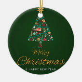 Festive Christmas Ornaments Keramisch Ornament (Voorkant)