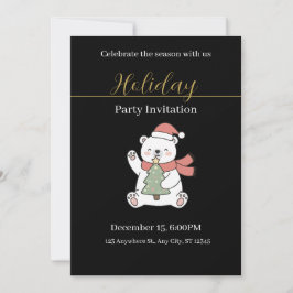 Festive Christmas Party Invitation Kaart