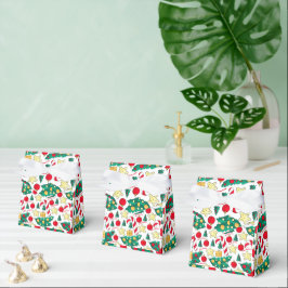 Festive Christmas Pattern Favor Box Bedankdoosjes