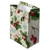 Festive Christmas Pattern Gift Bag Medium Cadeauzakje (Voorkant Gekanteld)