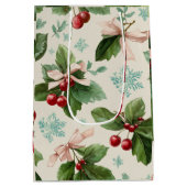 Festive Christmas Pattern Gift Bag Medium Cadeauzakje (Achterkant)