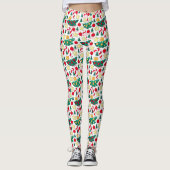 Festive Christmas Pattern Leggings (Voorkant)
