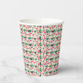 Festive Christmas Pattern Paper Cup Papieren Bekers (Links)