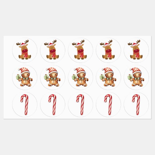 Festive Christmas Shapes Sticker Pack (Feuille)