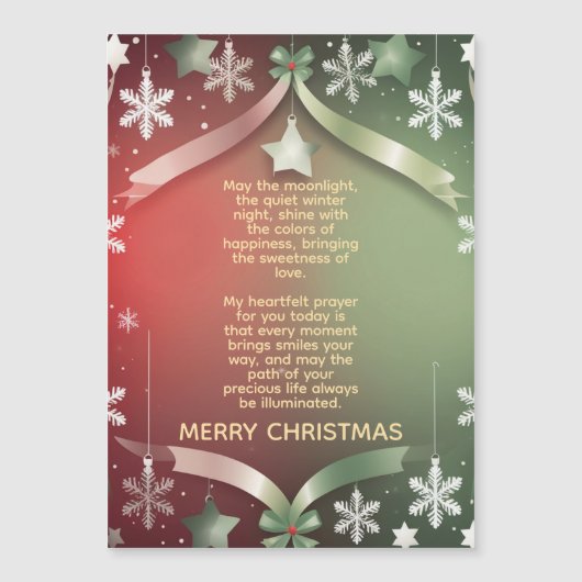 Festive Christmas Snowflake Frame with Stars  (Voorkant)