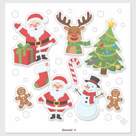 Festive Christmas Sticker Collection: Santa (Vel)