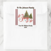 Festive Christmas Sticker With Trees (Sac)