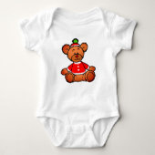 Festive Christmas Teddy Bear Design Romper (Voorkant)