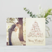  FESTIVE CHRISTMAS TREE HOLIDAIRE FOTOKAART FEESTDAGENKAART (Staand voorkant)