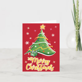 Festive Christmas Tree Holiday Greeting Card Feestdagen Kaart