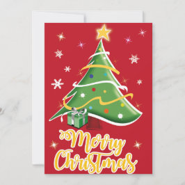 Festive Christmas Tree Holiday Greeting Card Feestdagenkaart