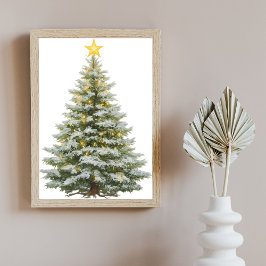 Festive Christmas Tree Poster – Wall Art