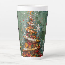 Festive Christmas Tree with Cozy Winter Design gif Latte Mok
